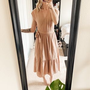 Cotton Gauze Wrap Dress